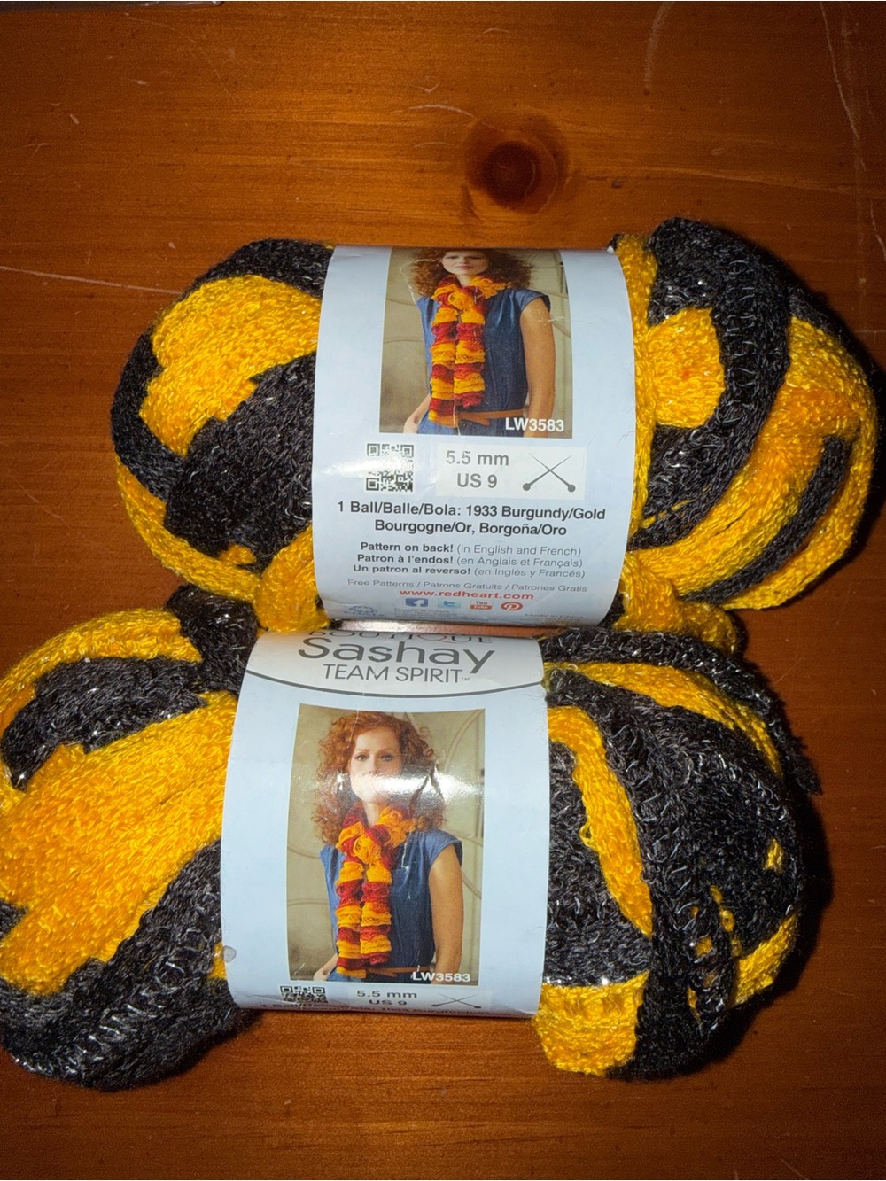 Discontinued: Sashay Team Spirit Novelty Yarn in Yellow‎ and Black